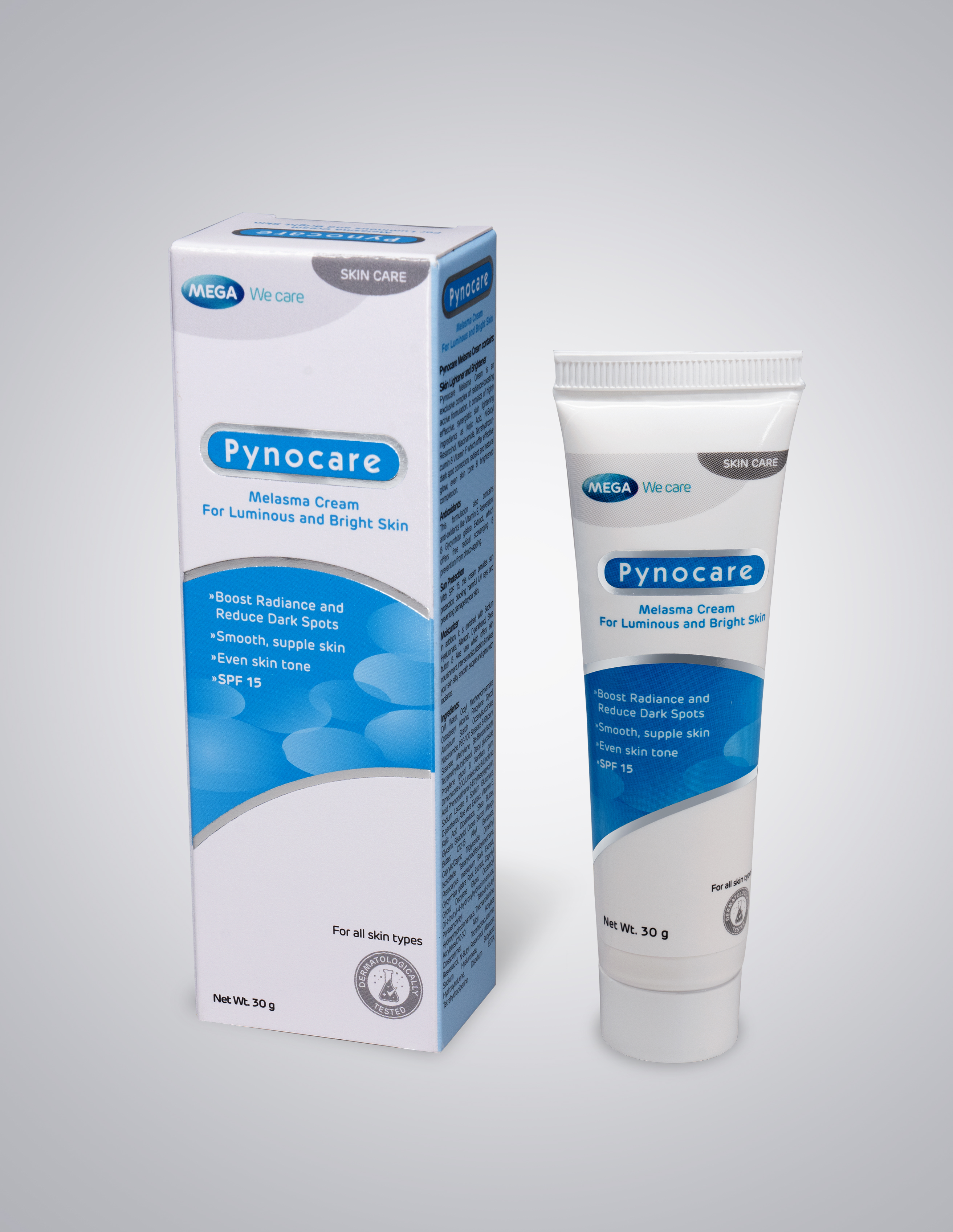 pynocare cream box and tube left